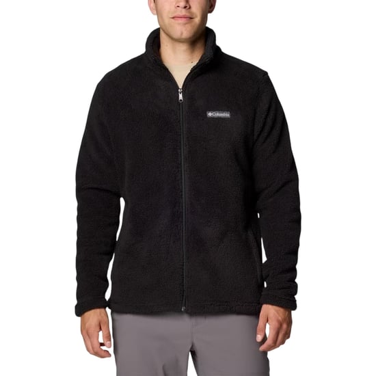 Columbia Mens Logo Full Zip Long-Sleeved Fleece Jacket (Black) - Image 2