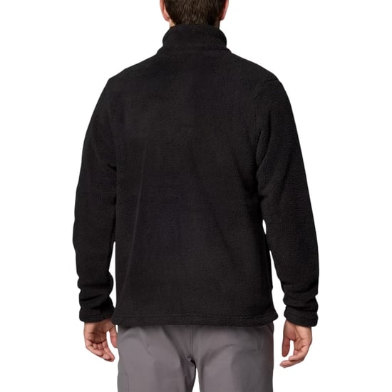 Columbia Mens Logo Full Zip Long-Sleeved Fleece Jacket (Black) - Image 3