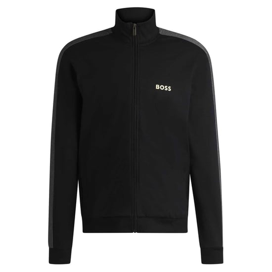 Boss Heren-trainingsjas met hoge kraag (Zwart/Goud) - Image 1