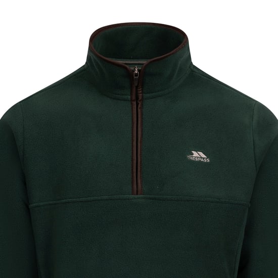 Trespass Mens Huntar Fleece Top (Dark Green) - Image 3