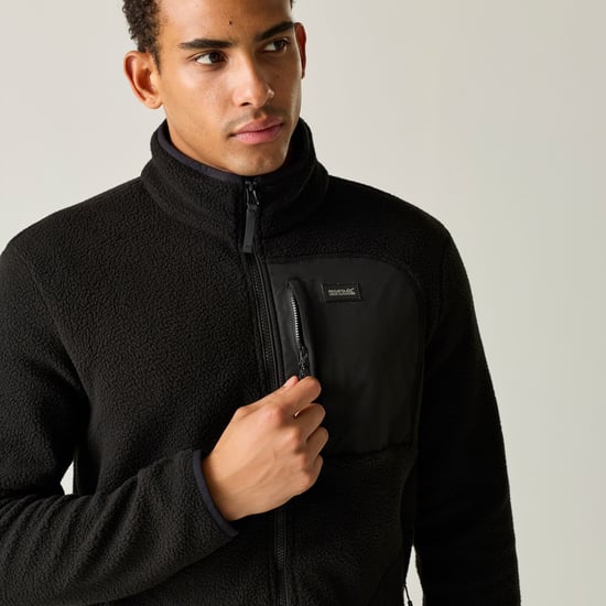 Regatta Mens Frankie Borg Fleece Jacket (Black) - Image 5
