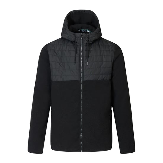 Regatta Mens Frankie Two Tone Borg Fleece Hybrid Jacket (Black) - Image 1