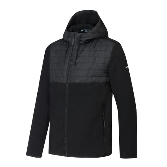 Regatta Mens Frankie Two Tone Borg Fleece Hybrid Jacket (Black) - Image 3