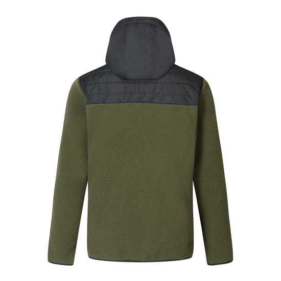 Regatta Mens Frankie Two Tone Borg Fleece Hybrid Jacket (Dark Khaki/Black) - Image 3
