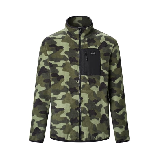 Regatta Mens Frankie Camouflage Fleece Jacket (Olive Night) - Image 2