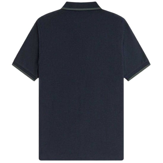 Fred Perry Mens Zip Neck Polo Shirt (Navy) - Image 3