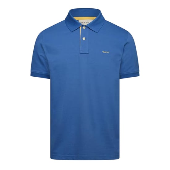 Gant Mens Contrast Logo Polo Shirt (Blue) - Image 1