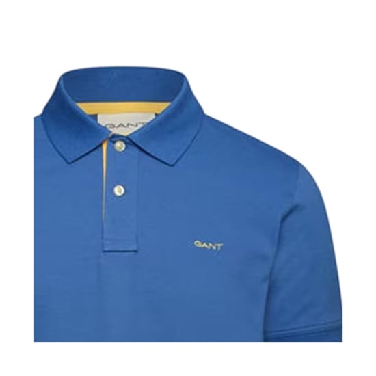 Gant Mens Contrast Logo Polo Shirt (Blue) - Image 3