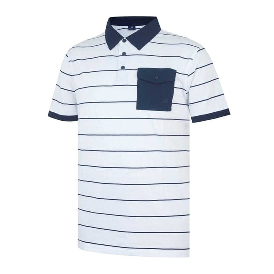 Giorgio Gestreepte poloshirt met zak voor heren (Wit, Marine) - Image 3