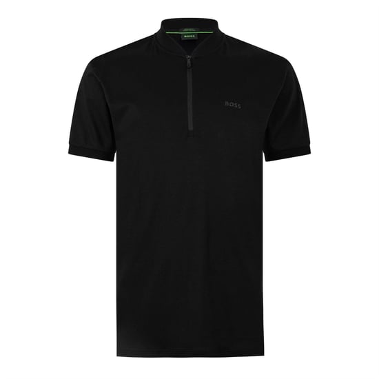 Boss Heren Pl Unity Pariq poloshirt met kwartritssluiting, normale pasvorm (Zwart) - Image 1