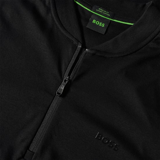 Boss Heren Pl Unity Pariq poloshirt met kwartritssluiting, normale pasvorm (Zwart) - Image 3