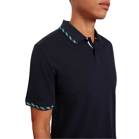 Ted Baker Jacquard-poloshirt met korte mouwen voor heren (Marine) - Image 4