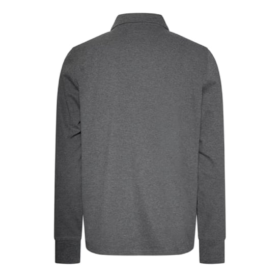 Gant Mens Contrast Pique Long-Sleeved Polo Shirt (Antracite) - Image 2