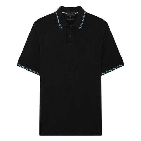 Ted Baker Jacquard-poloshirt met korte mouwen voor heren (Zwart) - Image 2