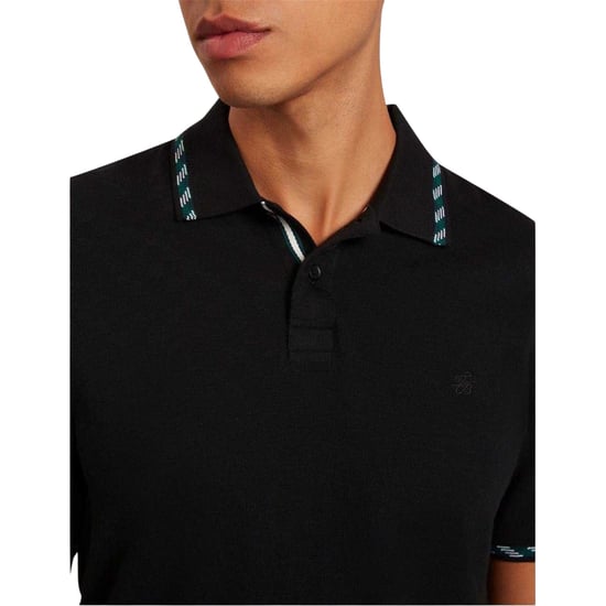 Ted Baker Jacquard-poloshirt met korte mouwen voor heren (Zwart) - Image 4