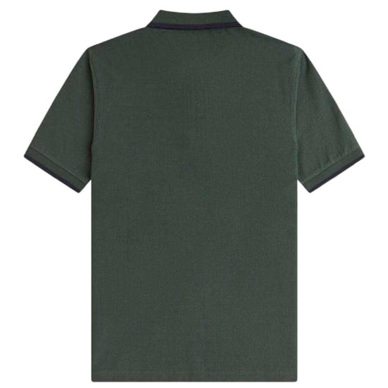 Fred Perry Mens Zip Neck Polo Shirt (Court Green) - Image 3