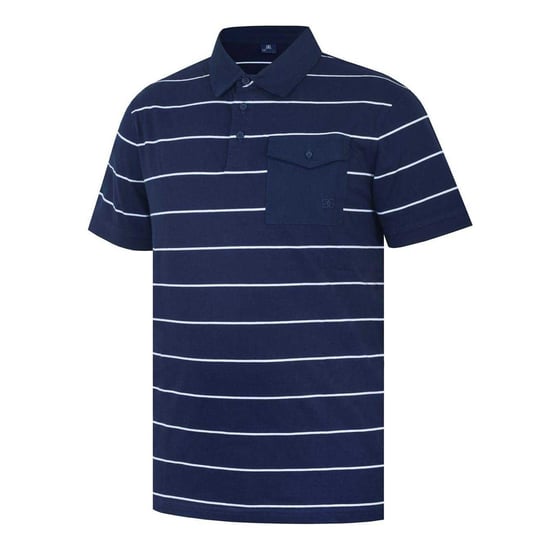 Giorgio Gestreepte poloshirt met zak voor heren (Marine, Wit) - Image 3