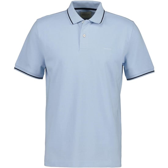 Gant Mens Regular Short-Sleeved Polo Shirt (Fresh Blue) - Image 1