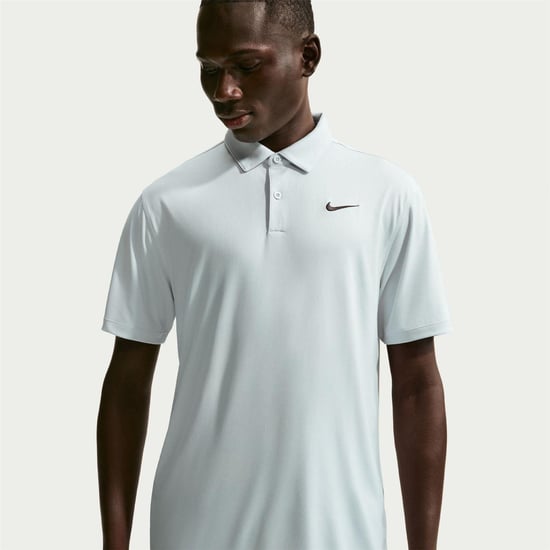 Nike Mens Performance Short-Sleeved Polo Shirt (Grey/White) - Image 1