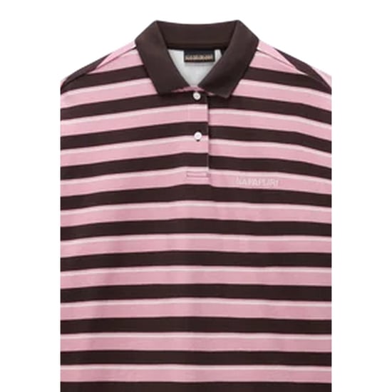 Napapijri Lehua gestreept poloshirt voor dames (Bruin/roze) - Image 3