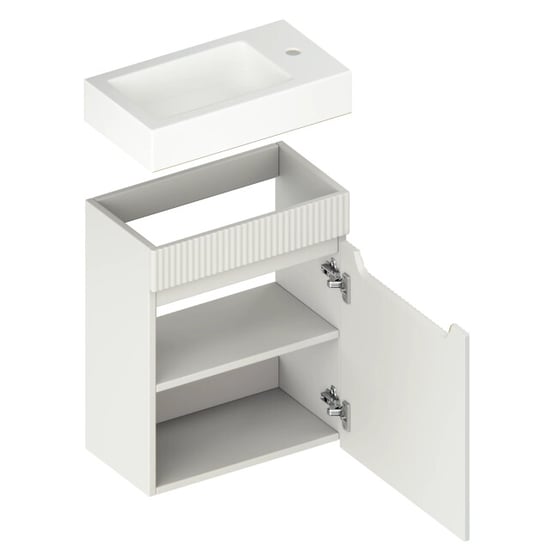 Mirlux Toiletmeubel vivo 40cm taupe wastafel wit - Image 2