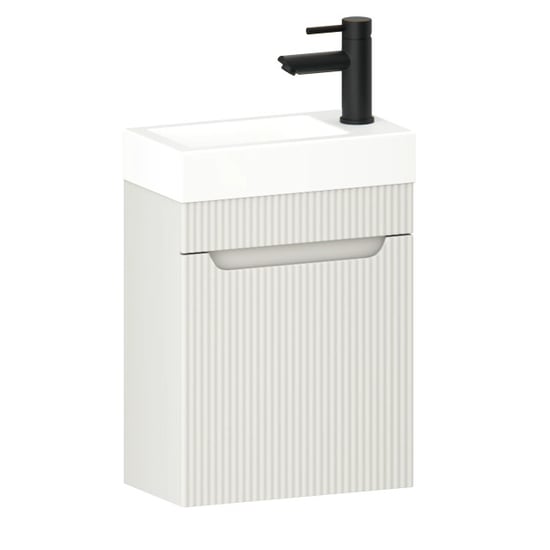 Mirlux Toiletmeubel vivo 40cm taupe wastafel wit - Image 6