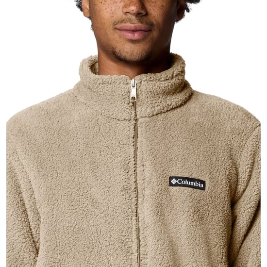 Columbia Mens Logo Full Zip Long-Sleeved Fleece Jacket (Fossil) - Image 4