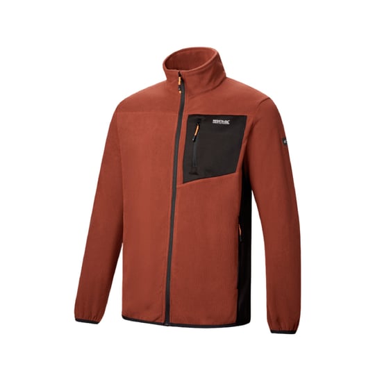 Regatta Mens Eadle Logo Full Zip Fleece (Burnt Henna/Black) - Image 4