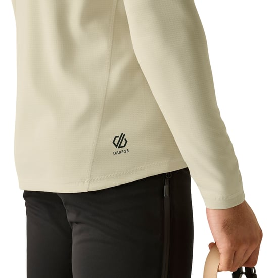 Dare 2B Mens Ventura Grid Crew Neck Fleece Top (Almond Milk) - Image 6