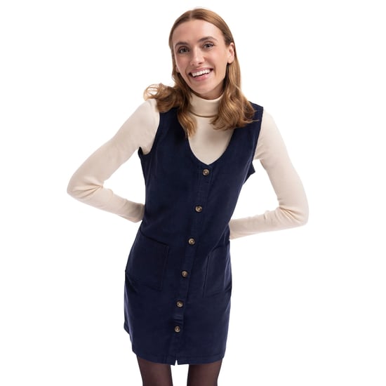 Trespass Womens/Ladies Tarissa Corduroy Pinafore Dress (Navy) - Image 4