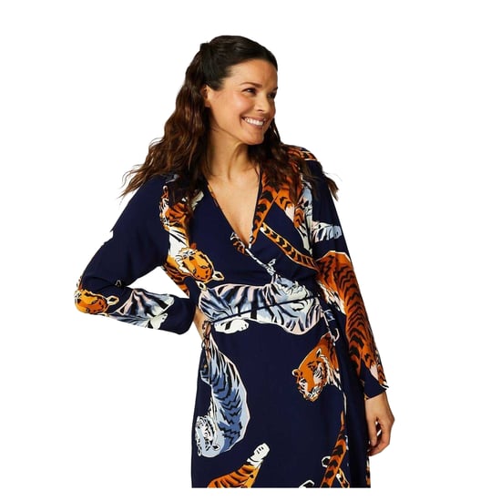 Biba Wikkeljurk met tijgerprint voor dames (Veelkleurig) - Image 4