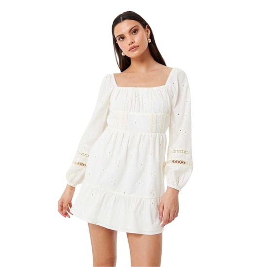Jack Wills Womens/Ladies Boho Broderie Long-Sleeved Mini Dress (Vintage White) - Image 2