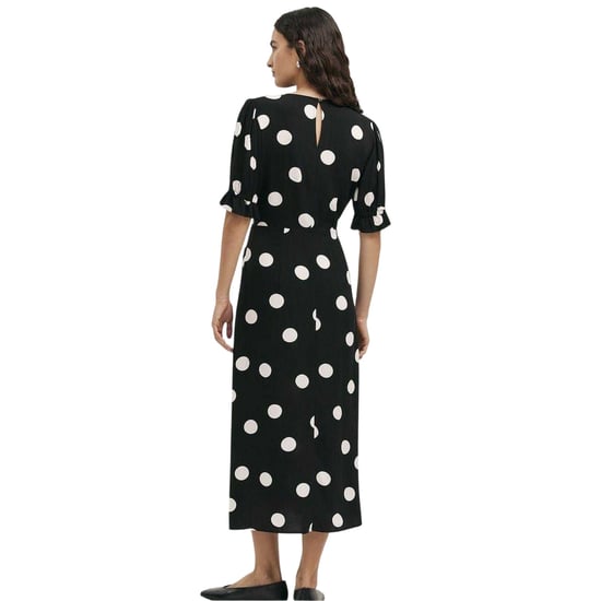 Finery Womens/Ladies Mela Polka Dot Crew Neck Midi Dress (Black) - Image 2