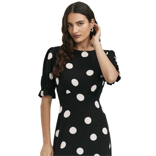 Finery Womens/Ladies Mela Polka Dot Crew Neck Midi Dress (Black) - Image 3