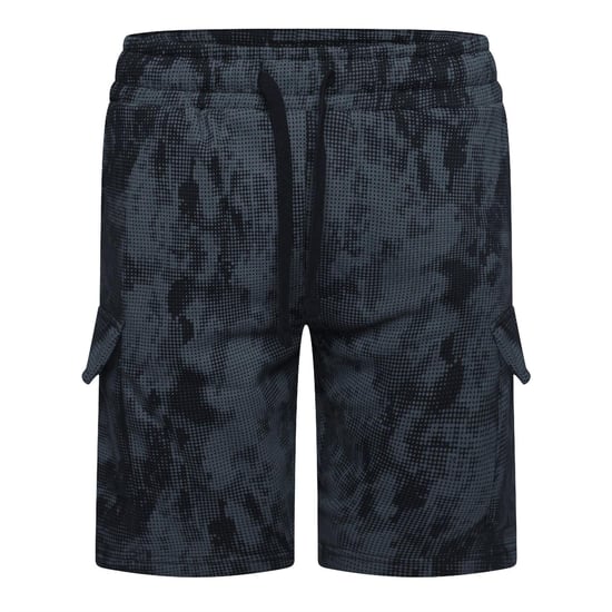 Crosshatch Cargoshorts för män i Cardon Camo-mönster (Svart) - Image 2