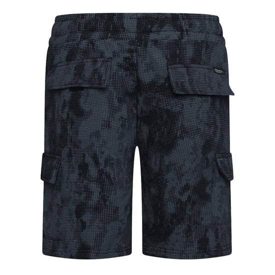 Crosshatch Cargoshorts för män i Cardon Camo-mönster (Svart) - Image 3