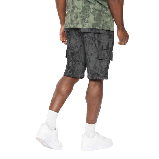Crosshatch Cargoshorts för män i Cardon Camo-mönster (Svart) - Image 5