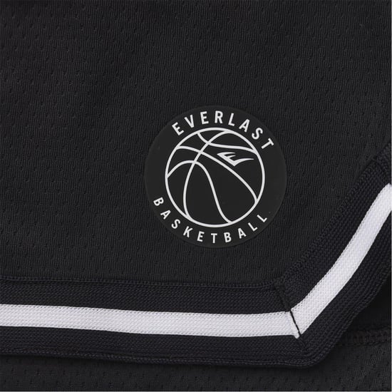 Everlast BB100 basketbalshort van mesh voor kinderen (Zwart/Wit) - Image 3