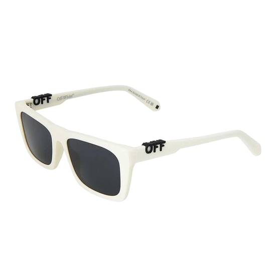 Off White Womens/Ladies Off UV Protection Square Sunglasses (White/Dark Grey) - Image 1