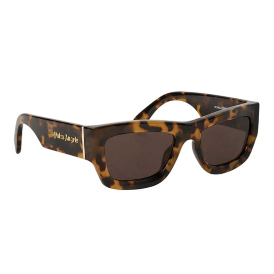 Palm Angels Mens Auberry Rectangular Tortoise Shell Sunglasses (Havana Brown) - Image 1