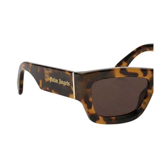 Palm Angels Mens Auberry Rectangular Tortoise Shell Sunglasses (Havana Brown) - Image 2
