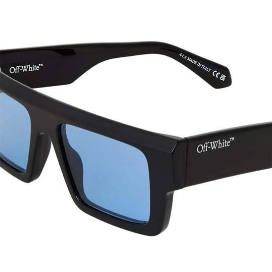 Off White Mens Minneapolis Rectangle Sunglasses (Black/Blue) - Image 3
