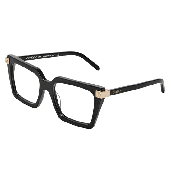 Off White Unisex Adult Style 8t Gold Detail Sunglasses (Black) - Image 1