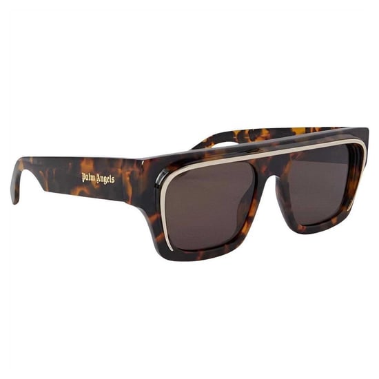 Palm Angels Mens Salton Rectangle Sunglasses (Brown) - Image 1