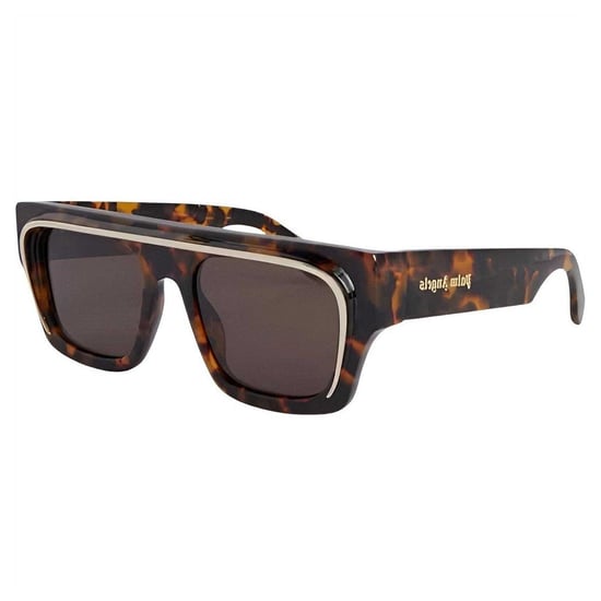 Palm Angels Mens Salton Rectangle Sunglasses (Brown) - Image 3