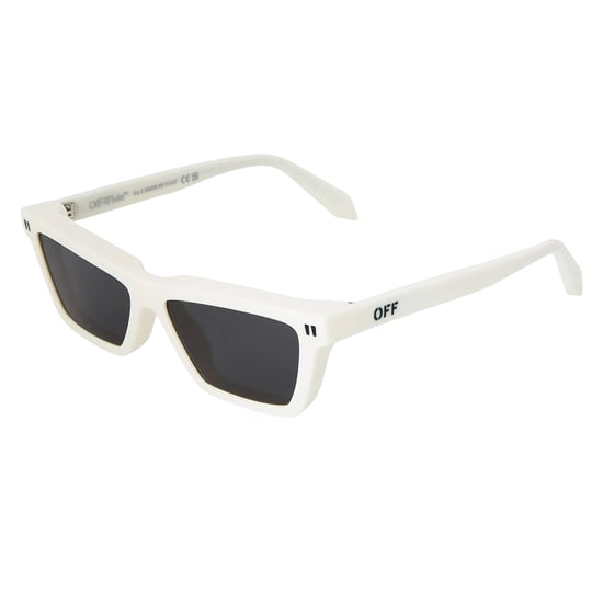 Off-White Womens/Ladies Cambridge Square Sunglasses (White/Dark Grey) - Image 1