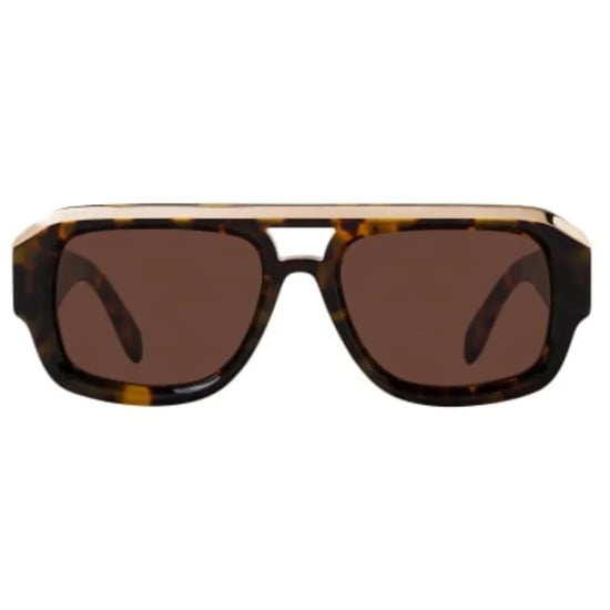 Palm Angels Mens Stockton Rectangular Sunglasses (Havana Brown) - Image 3