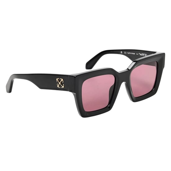 Off White Womens/Ladies UV Protection Square Sunglasses (Black/Burgundy) - Image 2