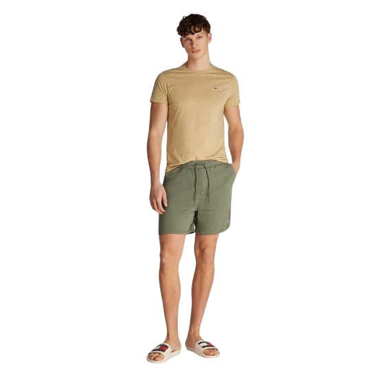 Tommy Jeans Heren Flagbeach-short van polykatoen met logo (Groen) - Image 3