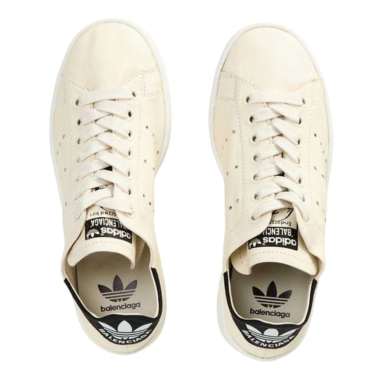 Balenciaga Adidas Stan Smith leren sportschoenen voor kinderen (Wit/zwart) - Image 3